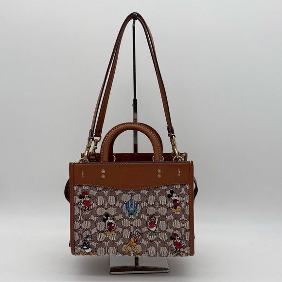 Coach Disney X Coach Rogue Bag 25 Signature Textile Jacquard Mickey Mouse Friend - Picture 1 of 16